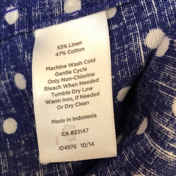 Talbots Polka Dot Shirt - Picture 7 of 9